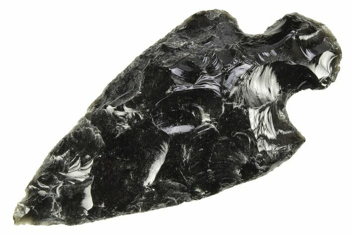 5 1/2" Knapped Obsidian Spear Points  - Photo 1